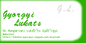 gyorgyi lukats business card